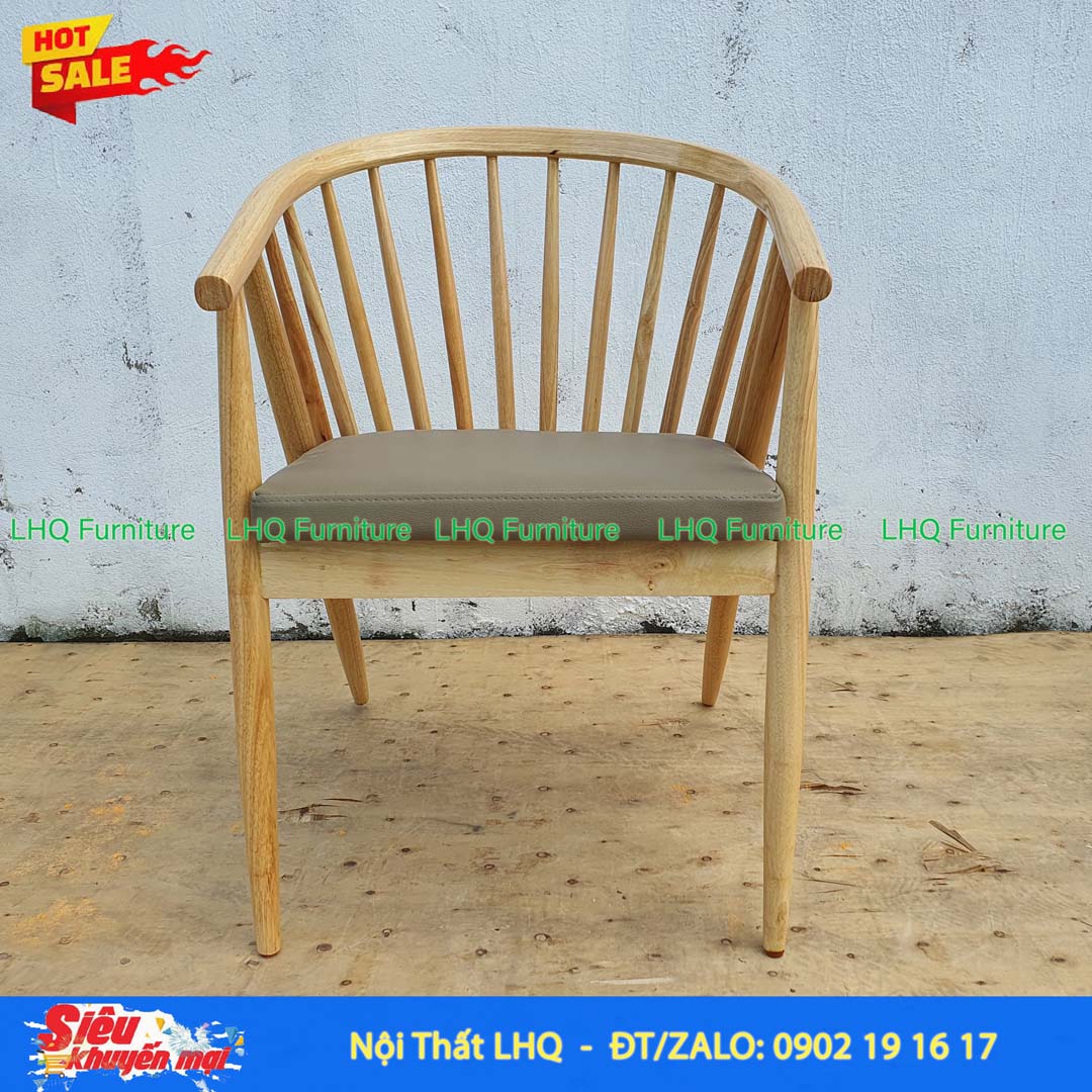 Ghế Bàn Ăn 12 Nan Gỗ Cao Su Tự Nhiên – Đẳng Cấp và Bền Bỉ