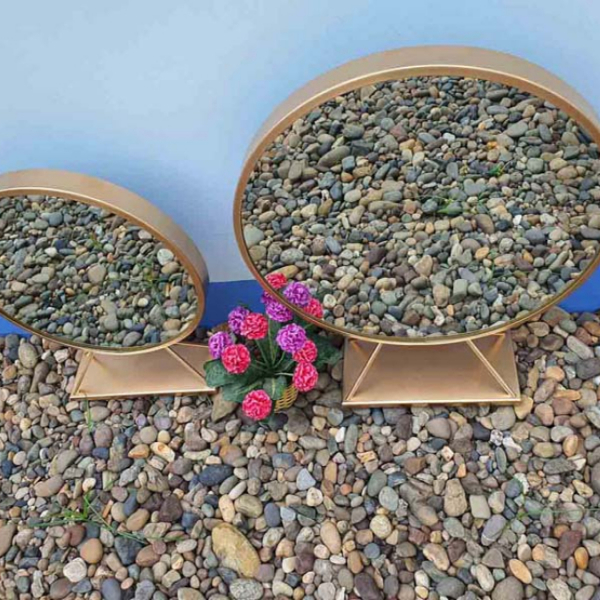 Gương Decor, Dây Da Treo Tường, Khung Sắt Để Bàn, Gương Xoay, Đường Kính 40-50-60 cm