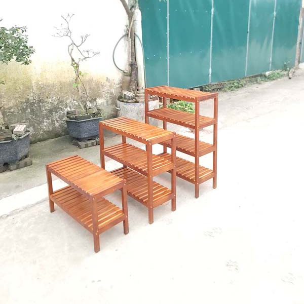 Kệ Dép Hàn Quốc, Cao 2-3-4 Tầng, Gỗ Cao Su Tự Nhiên, Tháo Ráp Nhanh Chóng, Bảo Hành Mọt