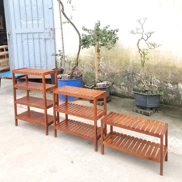 Kệ Để Giày Dép Hàn Quốc 2 Tầng 65, Gỗ Tự Nhiên, Tháo Ráp Đơn Giản, Giá Rẻ
