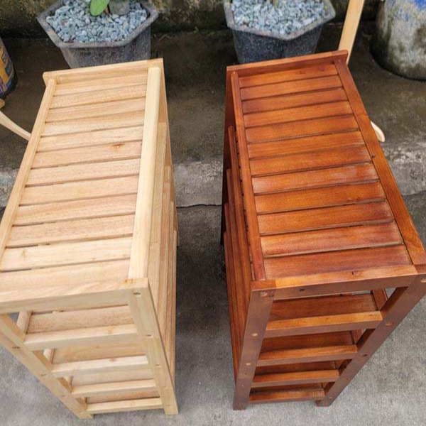 Kệ để giày dép 5 tầng rộng 80cm, Gỗ cao su, Noithatlhq sản xuất, Giao hàng toàn quốc, Tư vấn miễn phí