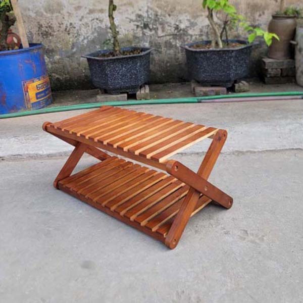 Kệ Để Giày Dép Chữ X 2 Tầng Gỗ Tự Nhiên: Sự Kết Hòa Hoàn Hảo Giữa Tiện Ích Và Thẩm Mỹ