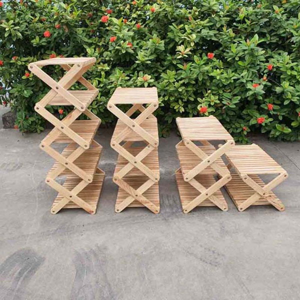 Kệ Để Giày Dép Hồi X 2 Tầng - Gỗ Tự Nhiên - Tháo Lắp Tiện Lợi - Giá Rẻ