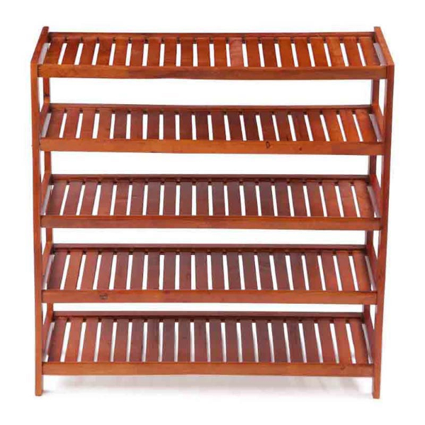 Kệ để giày dép 5 tầng rộng 80cm, Gỗ cao su, Noithatlhq sản xuất, Giao hàng toàn quốc, Tư vấn miễn phí