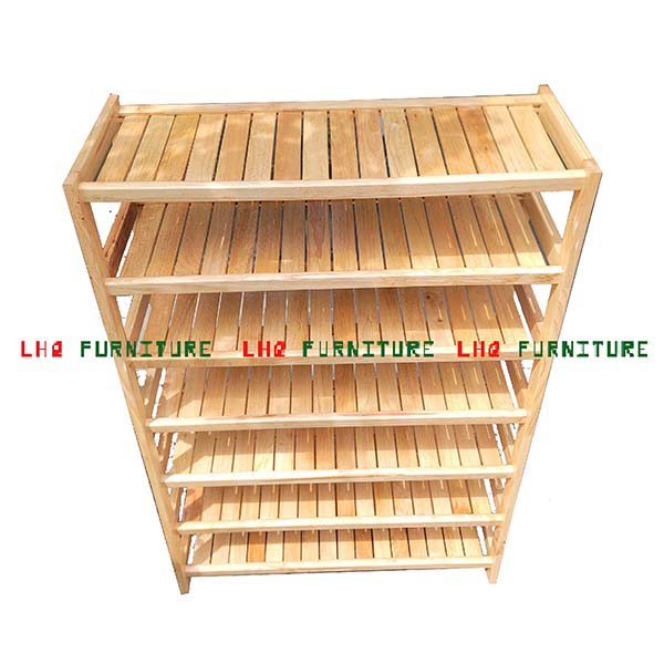 Kệ giày dép cao 7 tầng rộng 80cm, Gỗ tự nhiên, chất lượng cao, Giao hàng toàn quốc, Cam kết sản phẩm giống ảnh