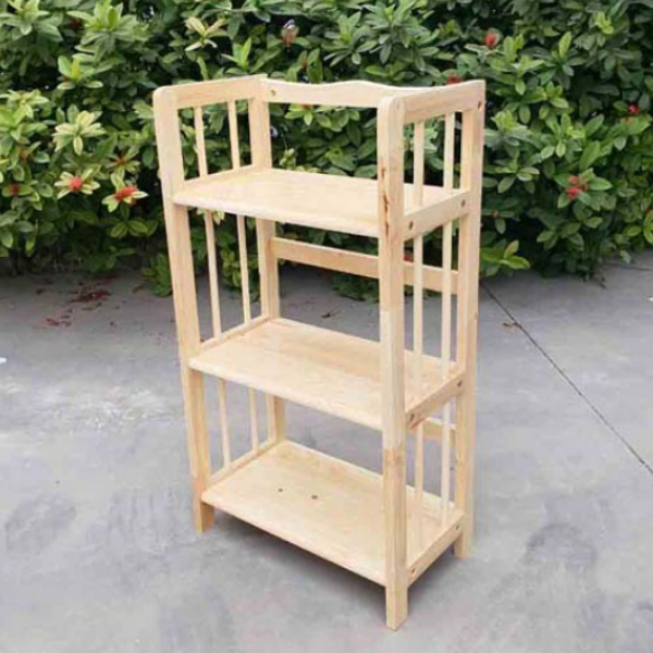 Kệ sách 3 tầng, gỗ cao su, rộng từ 40 đến 1m2, thiết kế tháo ráp, tiết kiệm vận chuyển