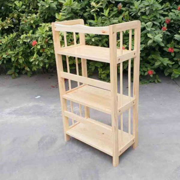 Kệ Sách 3 Tầng Rộng 50cm, Gỗ Cao Su, Hoàn Thiện Kỹ, Sơn PU, Đã Tẩm Xấy, Bảo Hành Mối Mọt
