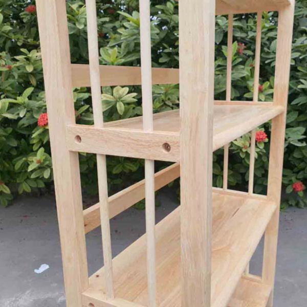 Kệ Sách 5 Tầng Rộng 40cm, Gỗ Cao Su, Tháo Ráp Tiện Lợi, Vận Chuyển Rẻ