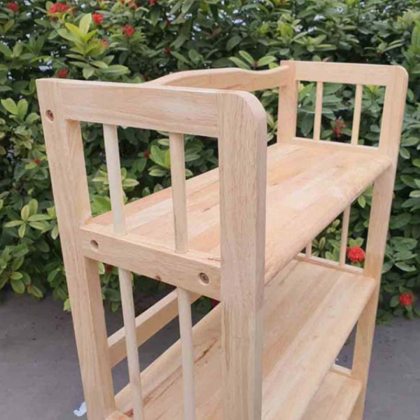Kệ Sách 5 Tầng Rộng 40cm, Gỗ Cao Su, Tháo Ráp Tiện Lợi, Vận Chuyển Rẻ