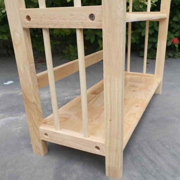 Kệ Sách 5 Tầng Rộng 40cm, Gỗ Cao Su, Tháo Ráp Tiện Lợi, Vận Chuyển Rẻ