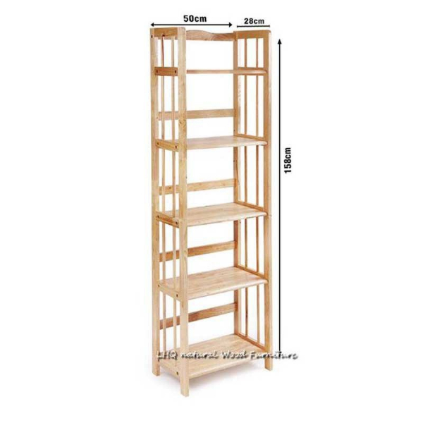 Kệ sách cao 5 tầng rộng 50, Gỗ tự nhiên, Hoàn thiện kỹ, Bảo hành mọt