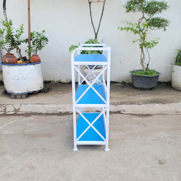 Kệ sách khung sắt 3 tầng rộng 50cm, Mặt gỗ MDF chống trầy, Thiết kế tháo lắp, Màu xanh, hồng, tự nhiên, walnut