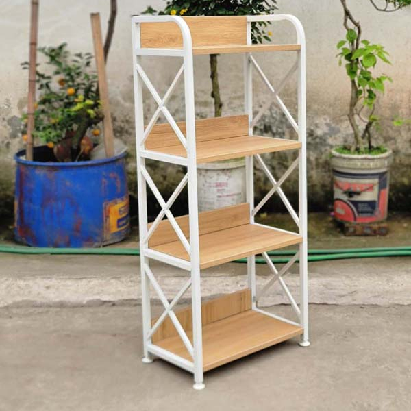 Kệ sách khung sắt rộng 50cm, Cao 3,4,5 tầng, Khung sắt sơn tĩnh điện, Gỗ MDF chống trầy