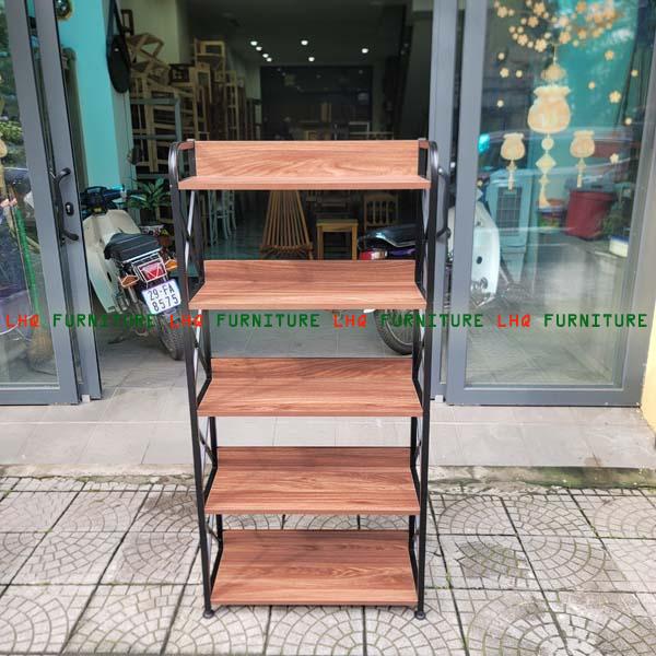 Kệ khung sắt 5 tầng 60, 4 màu lựa chọn, sắt sơn tĩnh điện, gỗ MDF chống trầy