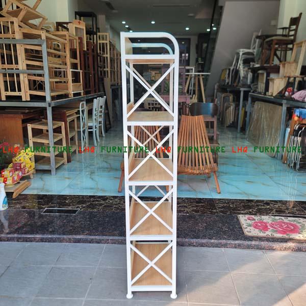 Kệ sách 5 tầng rộng 50, khung sắt sơn tĩnh điện, mặt MDF chống trầy, 4 màu lựa chọn