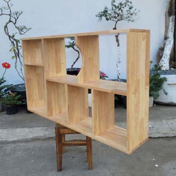 Kệ treo tường 1m, gỗ cao su loại 1, tháo ráp tiện lợi