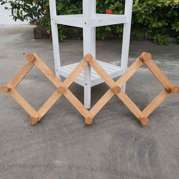 Móc treo quần áo gỗ gắn tường số 2, có 10 núm treo, gỗ tự nhiên, giá rẻ tại LHQ Furniture