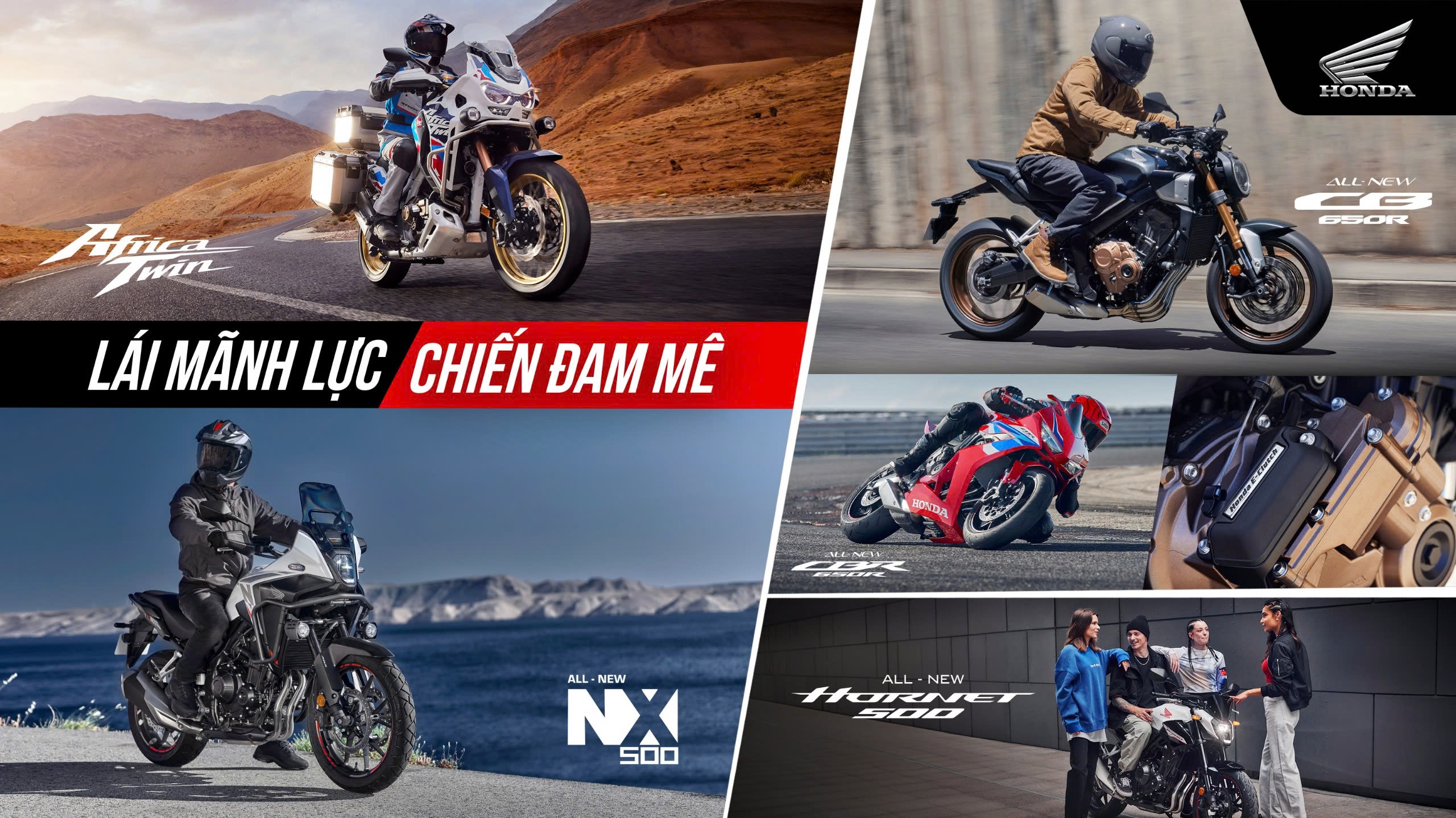 Honda Việt Nam giới thiệu loạt xe phân khối lớn thế hệ 2024 với những nâng cấp thú vị cùng công nghệ ly hợp điện tử E-Clutch lần đầu tiên xuất hiện