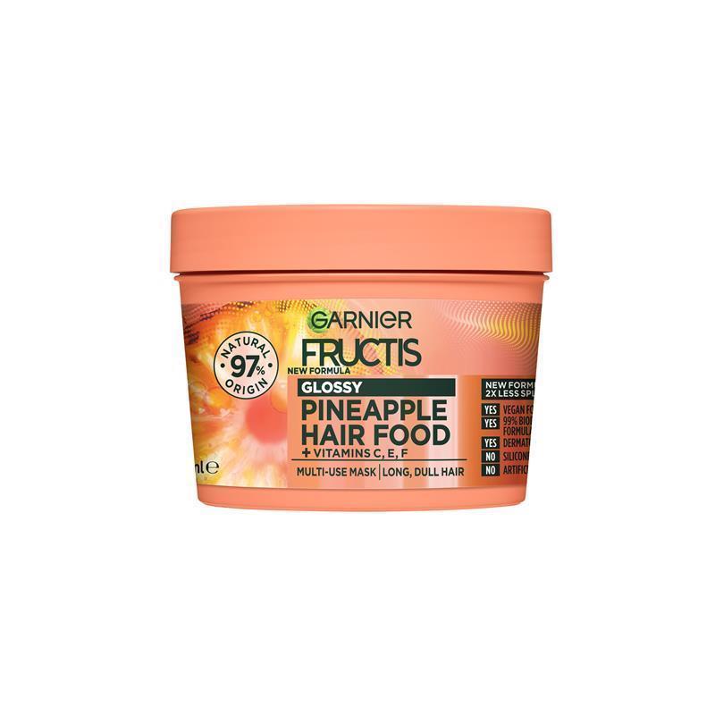 Garnier Fructis Glossy Pineapple Hair Food ủ tóc đa năng mùi dứa 390ml (hsd:12m)