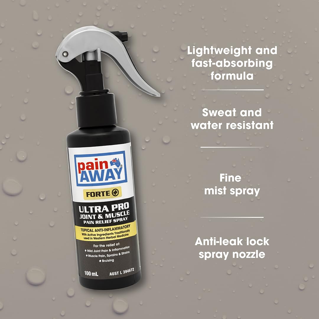 Pain Away Forte + Ultra Pro Joint & Muscle Pain Relief Spray xịt giảm đau cơ, khớp 100ml (06/28)