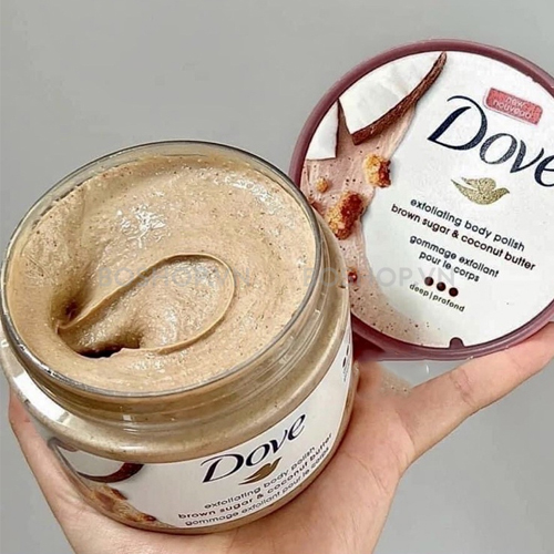 Dove Body Scrub brown sugar & coconut butter tẩy tế bào chết mùi đường nâu  - dừa 298g (08/26)
