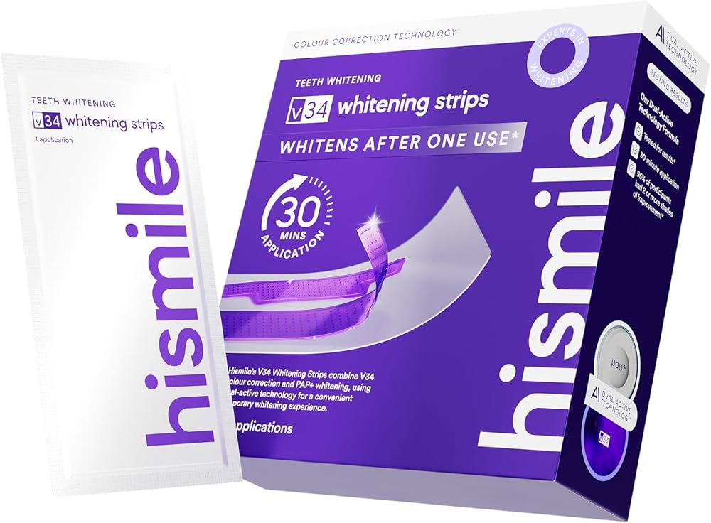 Hismile V34 Whitening Strips miếng dán trắng răng 14 miếng (2028)