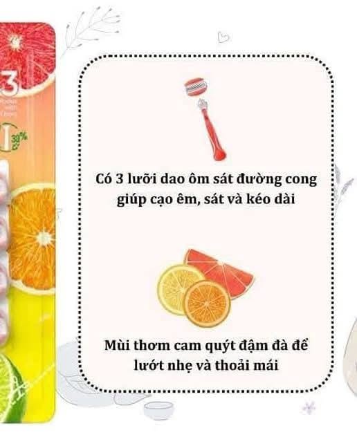 Gillette Venus Comfort Glide Sunny Citrus set dao cạo đầu gel 1 cán + 12 lưỡi dao