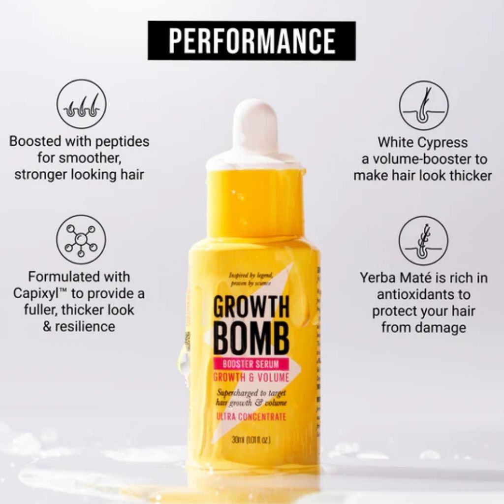 Growth Bomb Growth And Volume Booster Serum tinh chất tăng trưởng, mọc tóc và làm dày tóc 30ml