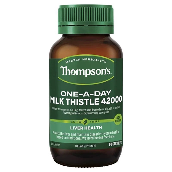 Thompson's milk thistle hỗ trợ bảo vệ gan 42000 60v (07/25)