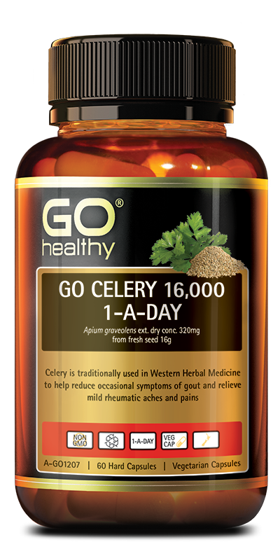 Go healthy go celery 16000 1-a-day hỗ trợ gout chiết xuất cần tây 60v (05/27)