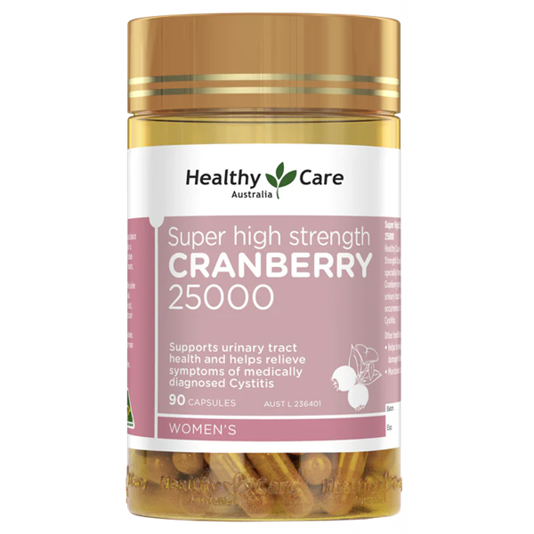 Healthy care cranberry super high strength 25000 hỗ trợ đường tiết niệu 90v (05/25)