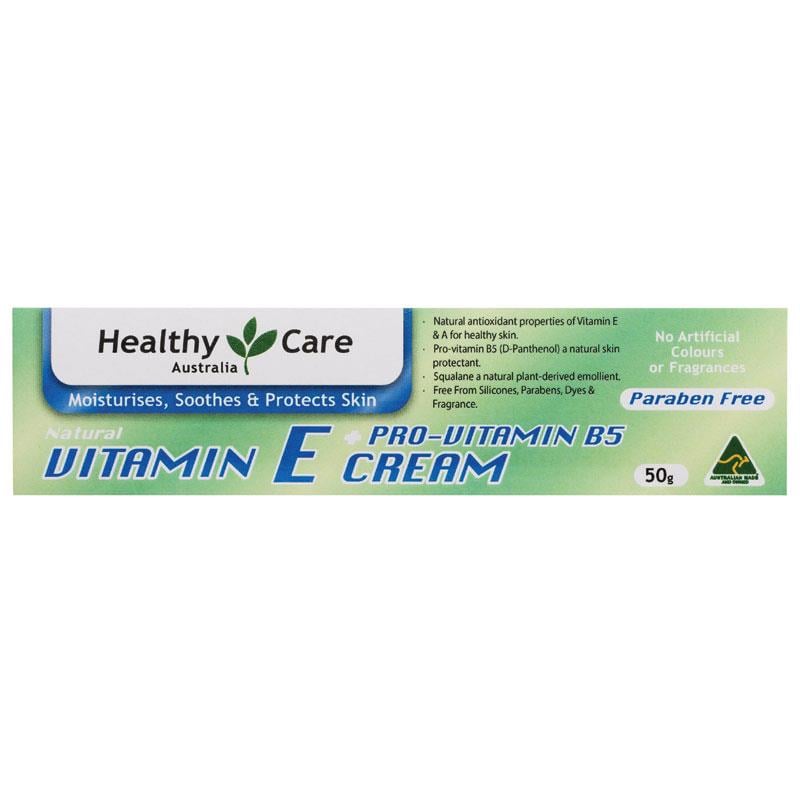 Healthy Care Vitamin E + Pro Vitamin B5 Cream kem dưỡng ẩm chuyên sâu cấp nước cho da 50g (01/29)