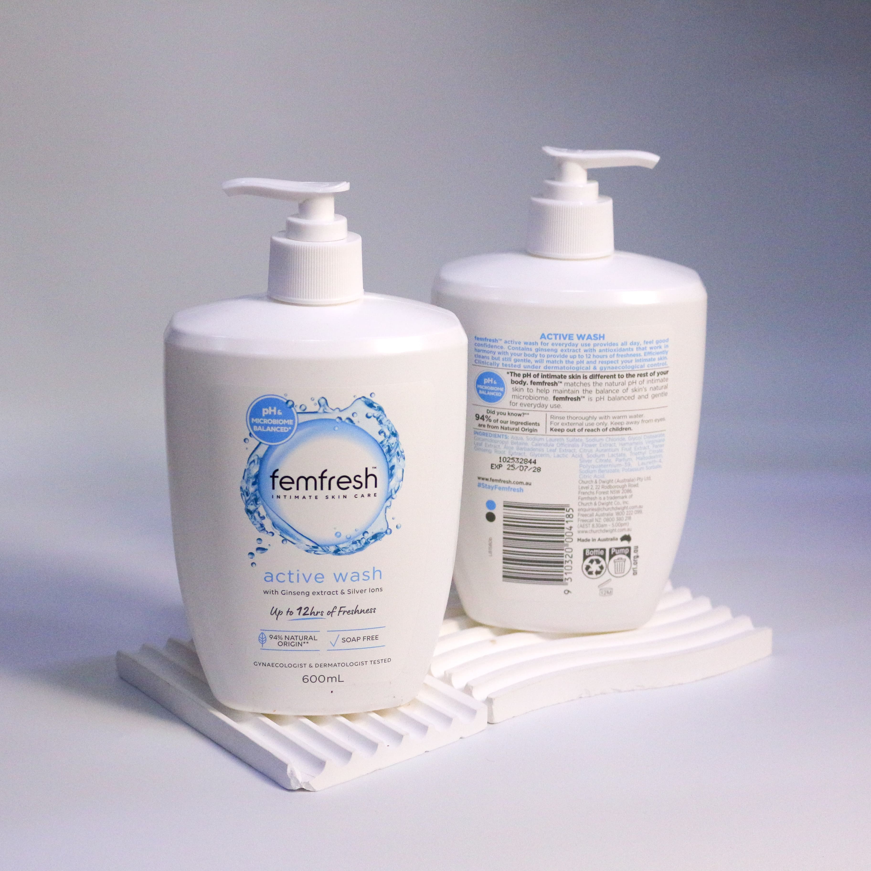 Femfresh intimate skin care dung dịch vệ sinh phụ nữ không chứa xà phòng, cân bằng độ PH 600ml (2028)