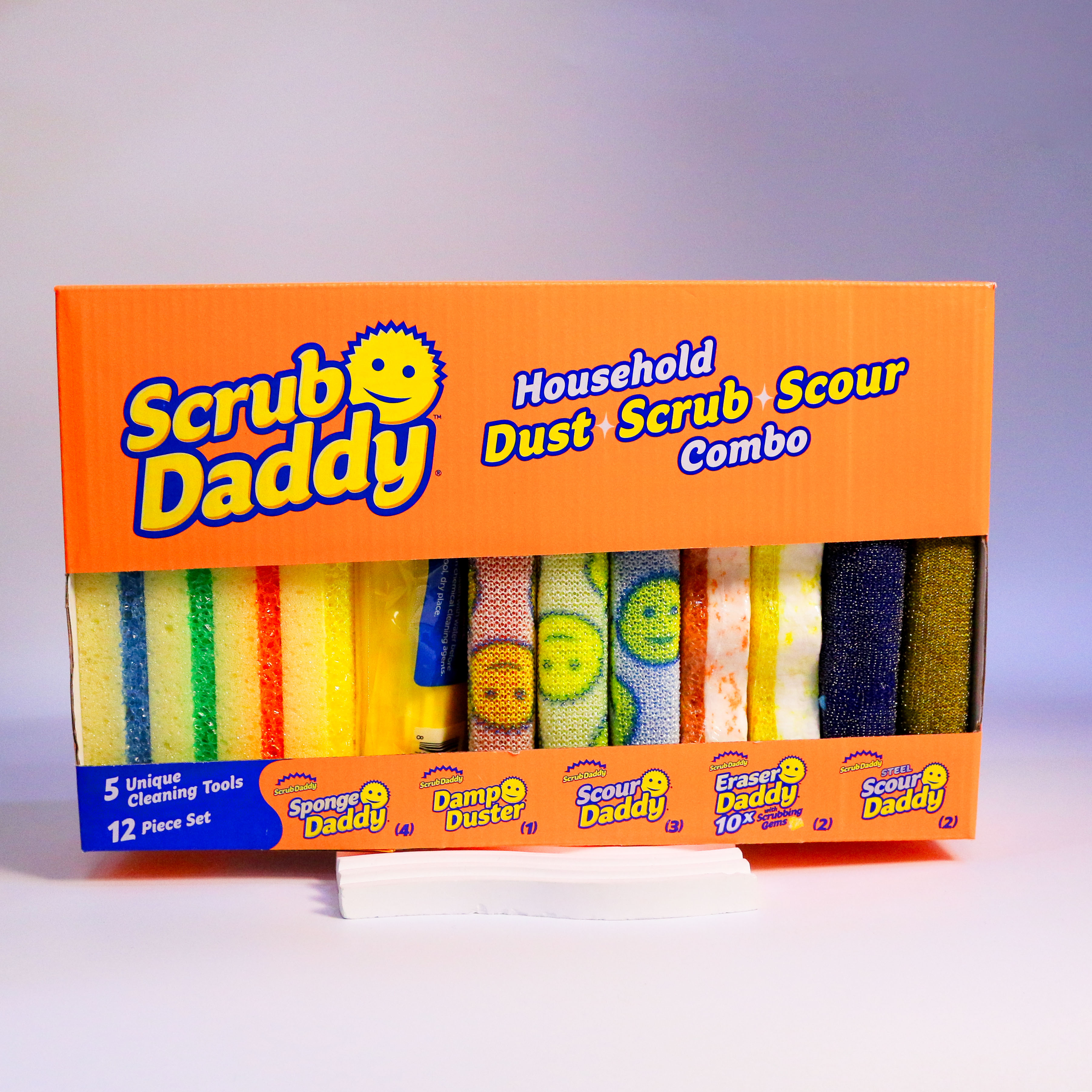 Scrub Daddy Household Dust, Scrub and Scour Combo bộ vệ sinh lau chùi rửa 12pc