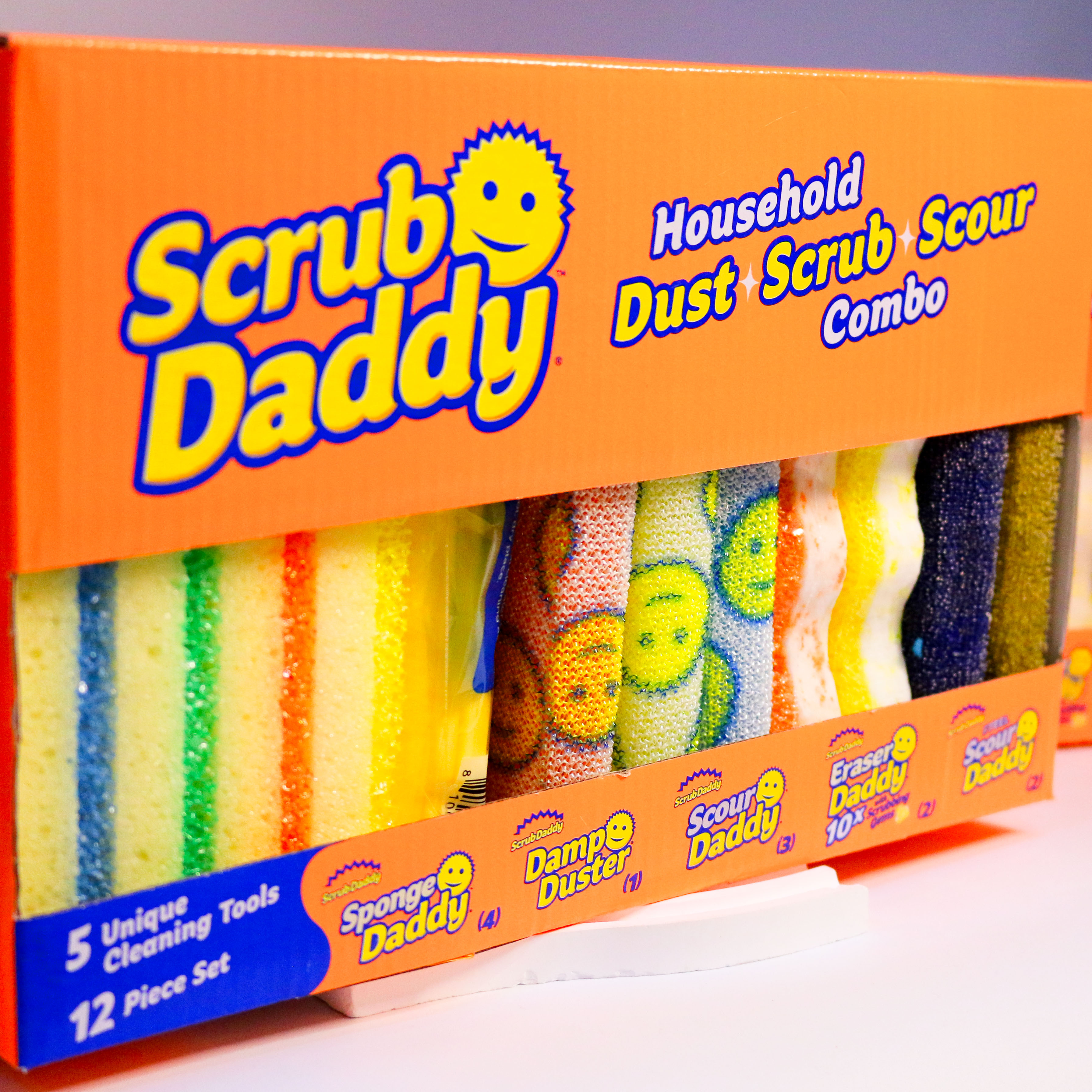 Scrub Daddy Household Dust, Scrub and Scour Combo bộ vệ sinh lau chùi rửa 12pc