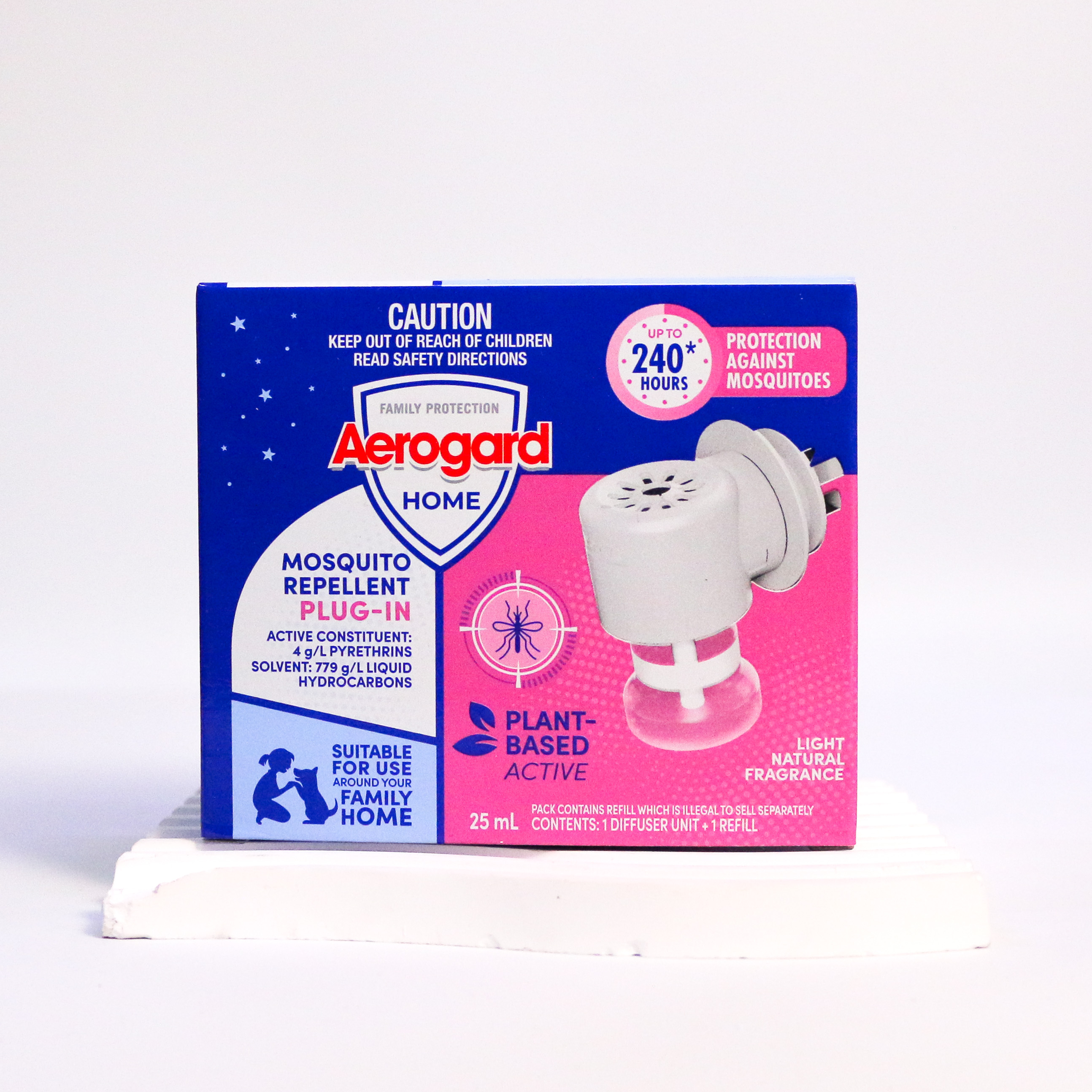 Aerogard mosquito repellent plug-in up to 240h bộ cắm điện đuổi muỗi kèm bình nạp 25ml