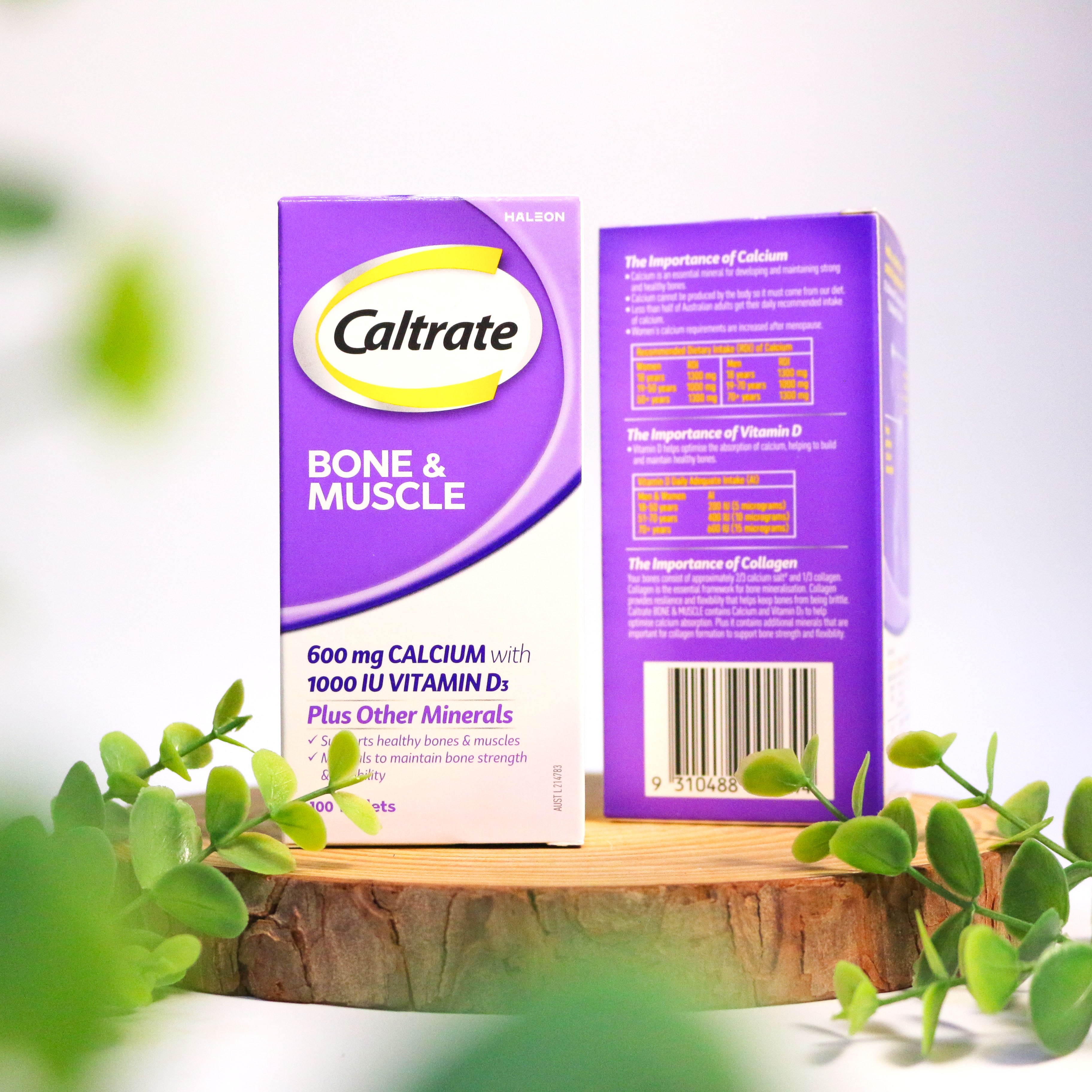 Caltrate Bone & Muscle viên uống bổ sung canxi, hỗ trợ xương khớp, cơ bắp 100v (12/26)