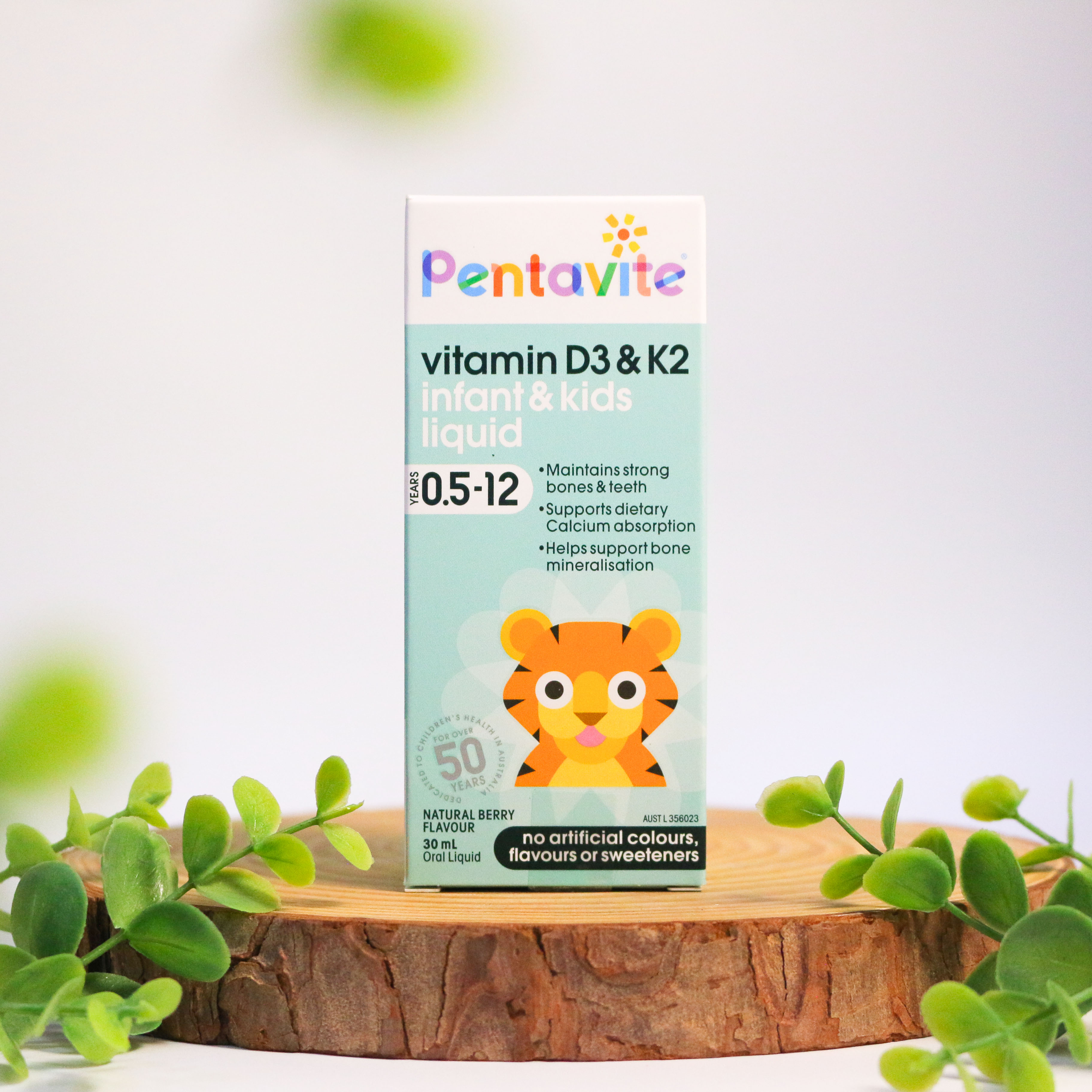 Pentavite Vitamin D3 & K2 Kids Liquid bổ sung vitamin bé từ 6 tháng tuổi - 2 tuổi 30ml (11/26)