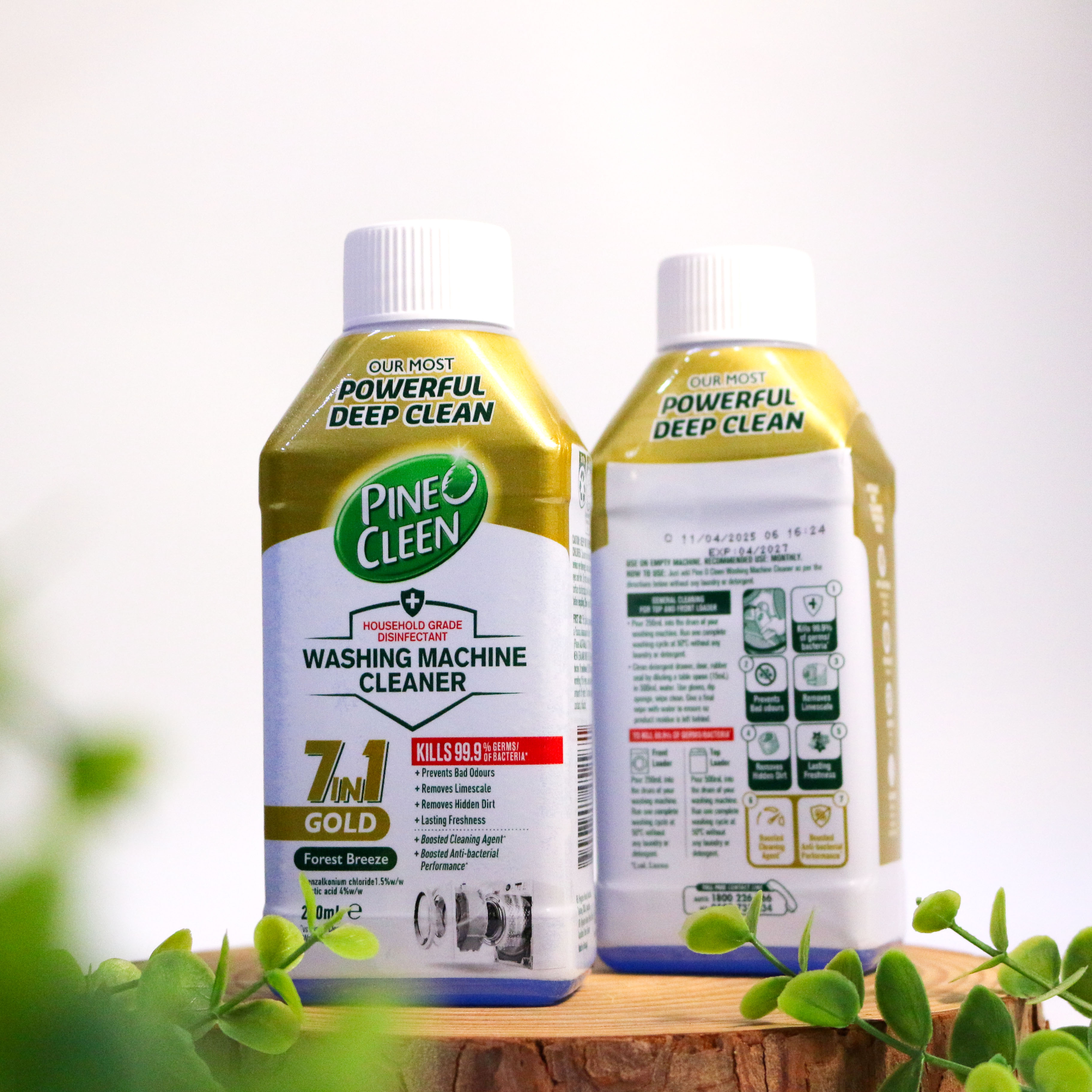 Pine O Cleen Gold Washing Machine Cleaner 7in1 Gold vệ sinh tẩy rửa máy giặt 250ml (2027)