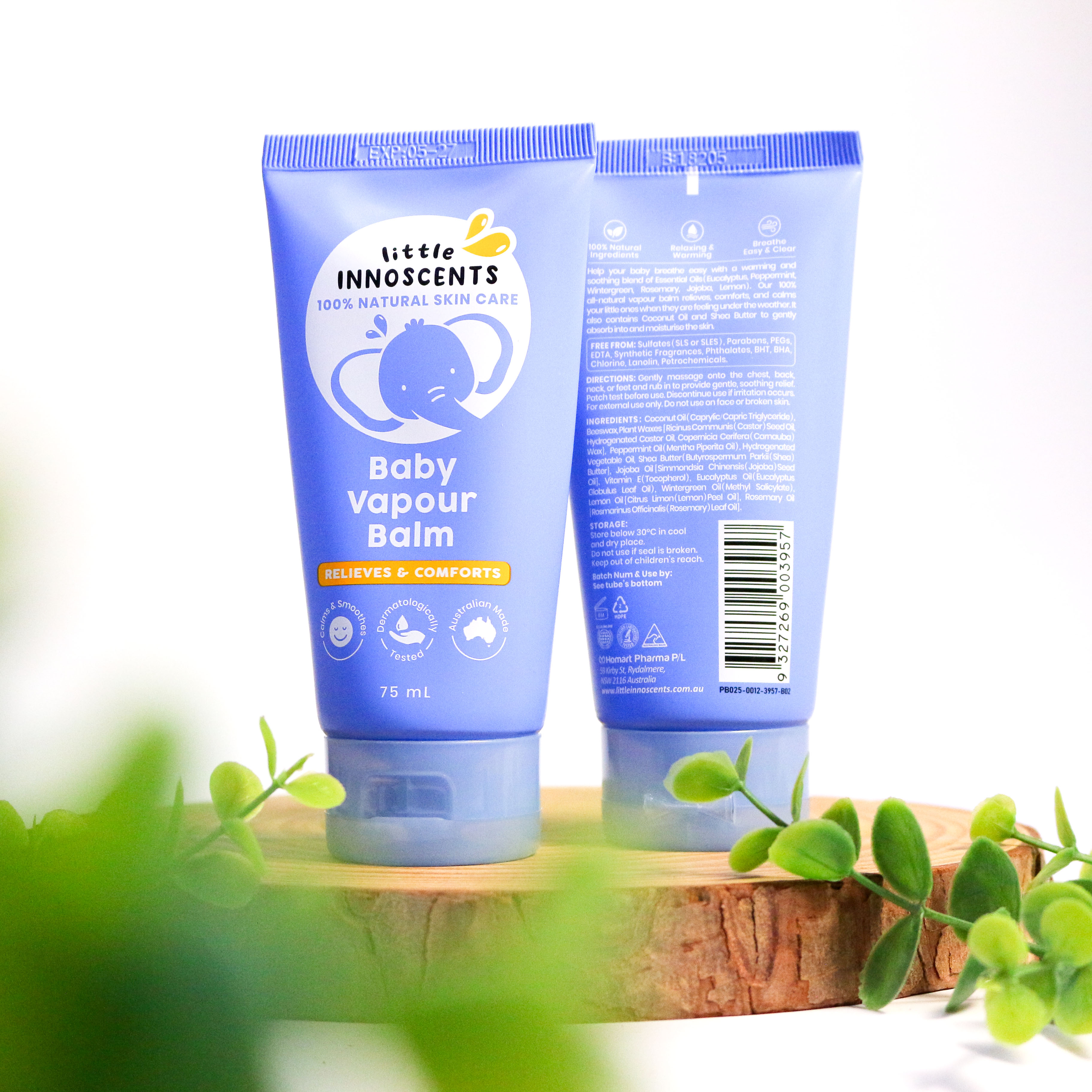 Little Innoscents Baby Vapour Balm Dầu bôi ấm ngực giữ ấm 75ml (05/27)