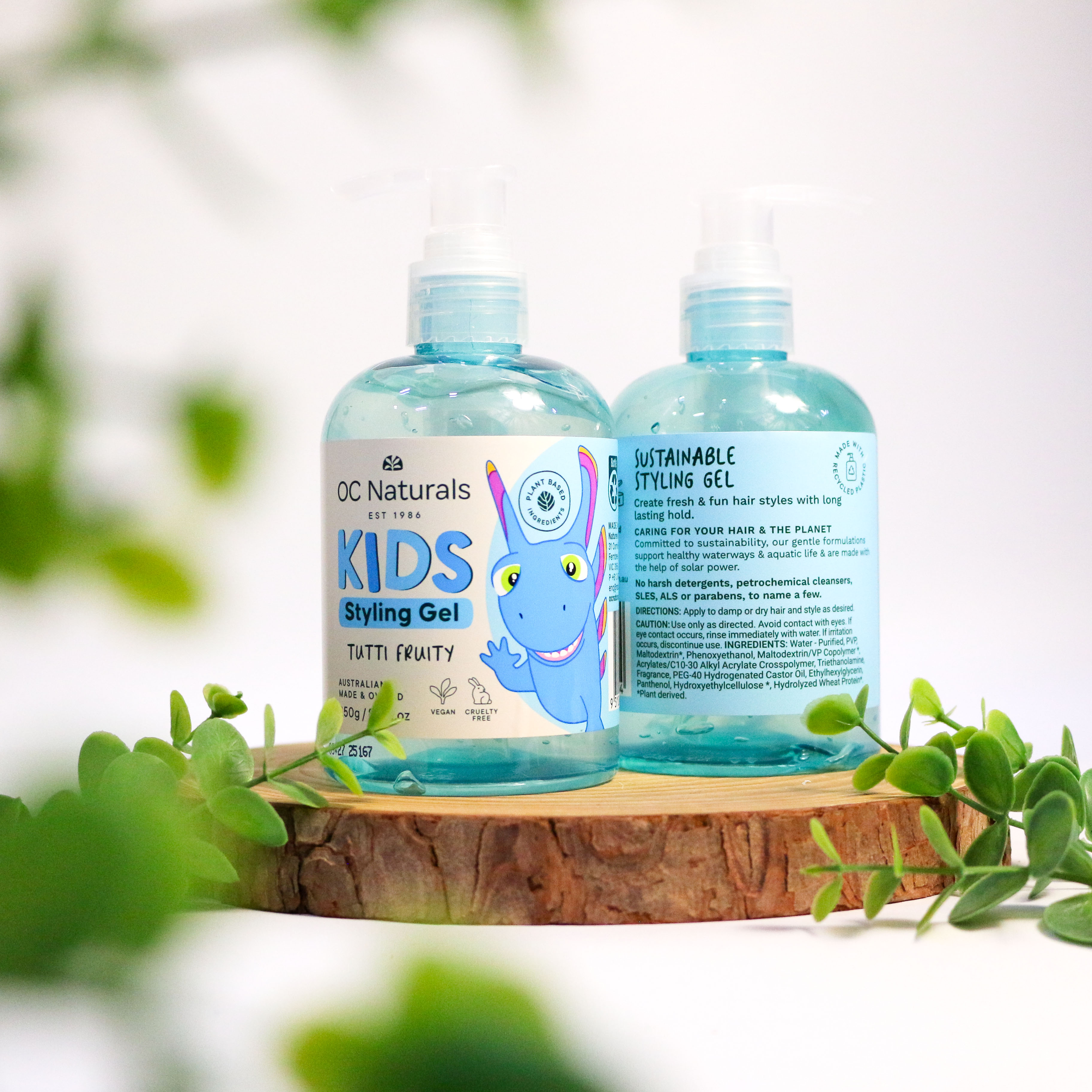 OC Kids Tutti Fruity Styling Gel vuốt tóc tạo kiểu hữu cơ cho bé và người lớn 250g