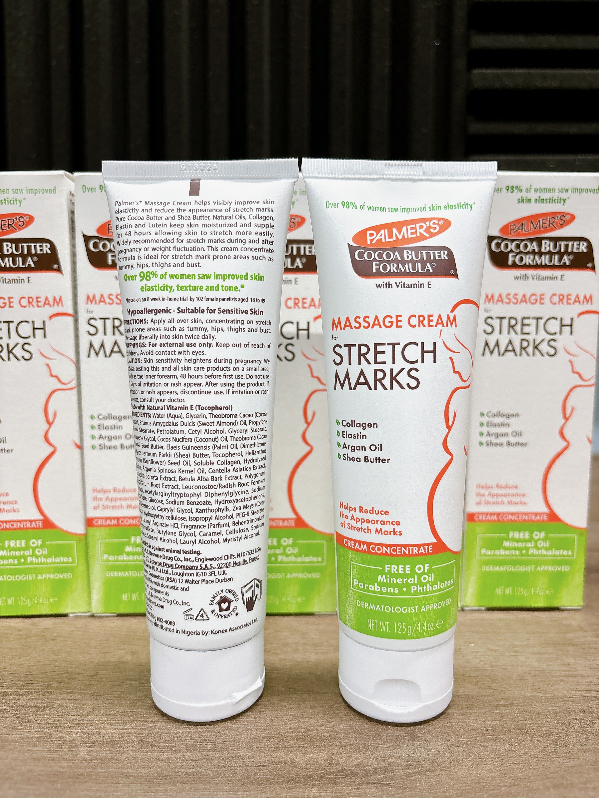 Palmer's cocoa butter formula massage cream for stretch marks kem ngăn ngừa và giảm rạn da cho mẹ bầu 125g