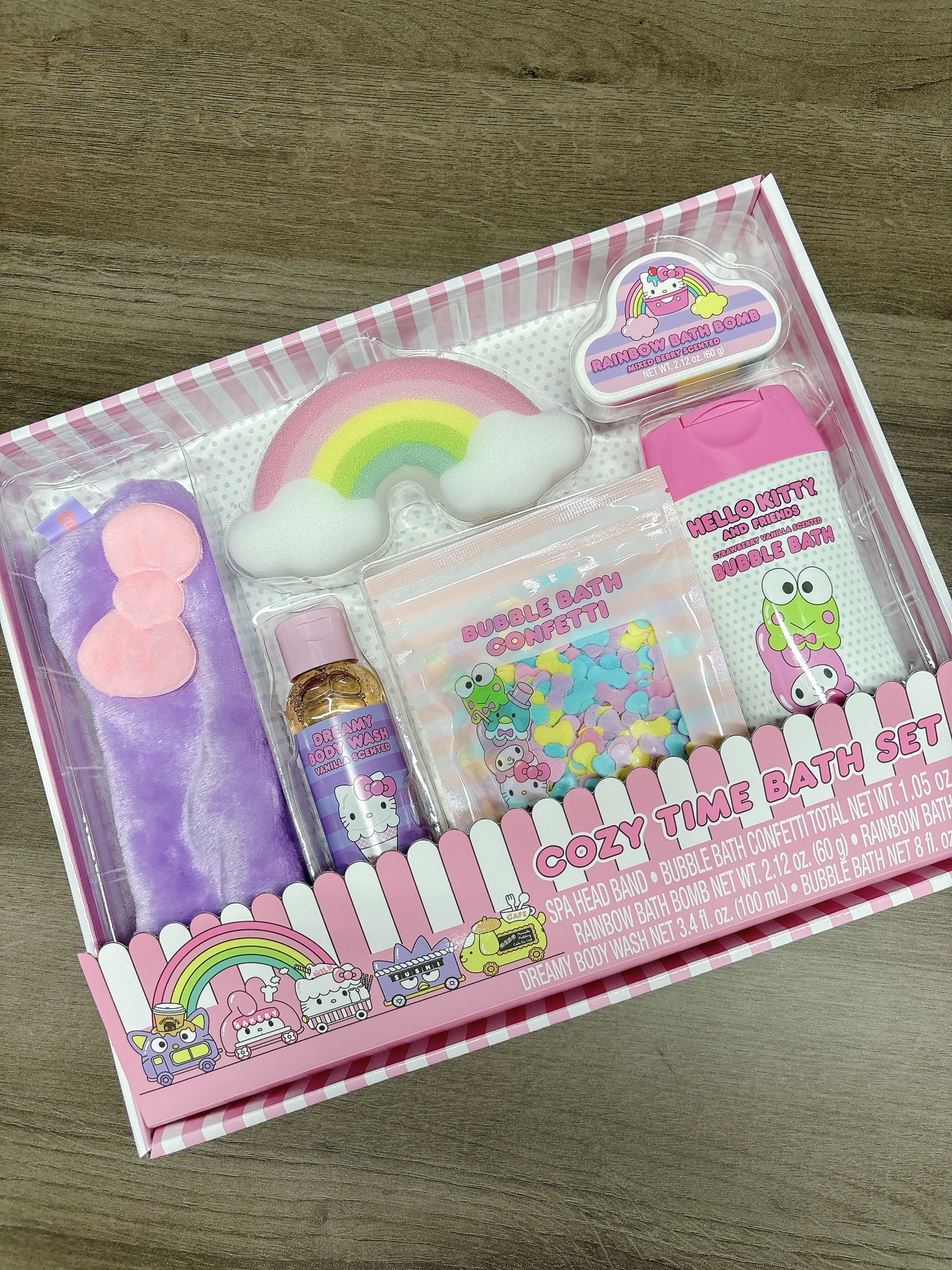 Cozy Time Bath Hello Kitty Set - bộ tắm cho bé mẫu bé gái 6 món