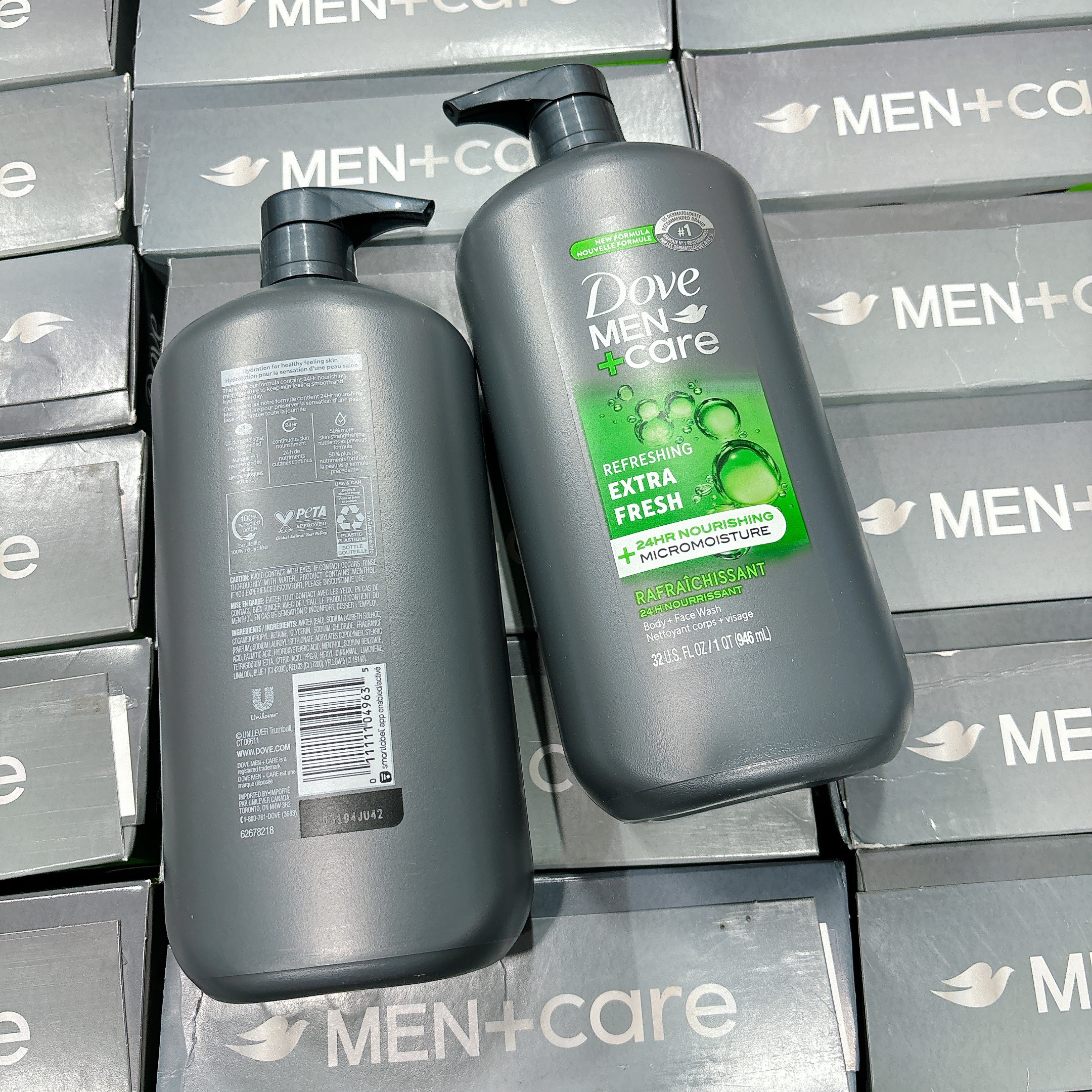 Dove Men+ care body & face wash refreshing extra fresh sữa tắm kết hợp sữa rửa mặt cho nam 946ml (11/26)