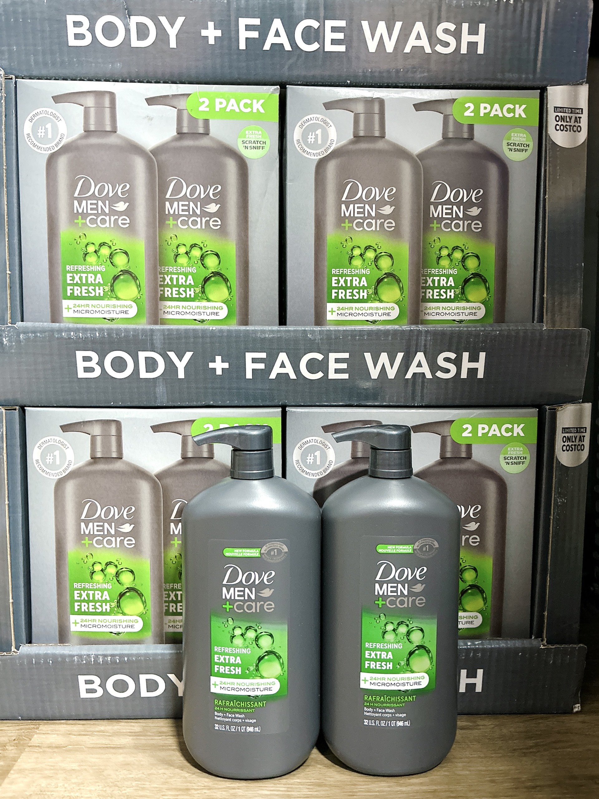 Dove Men+ care body & face wash refreshing extra fresh sữa tắm kết hợp sữa rửa mặt cho nam 946ml (11/26)