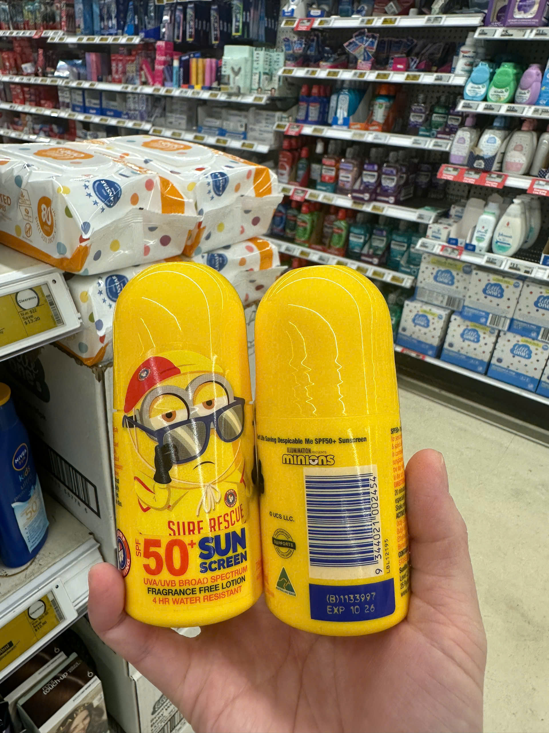 Surf Life Saving Despicable Me SPF50+ Sunscreen kem chống năng dạng lăn cho bé từ 1 tuổi 75ml (10/26)