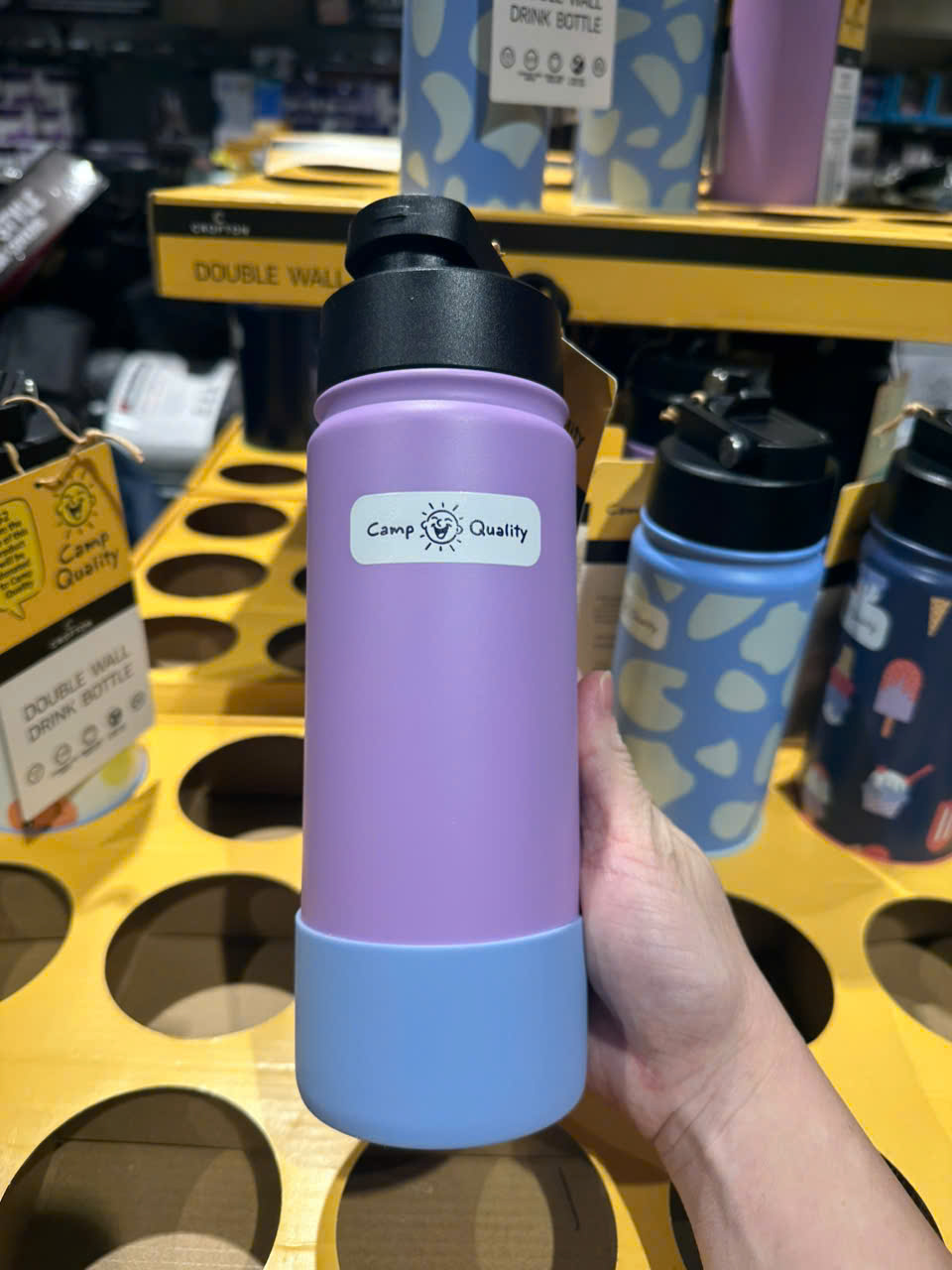 Crofton Double Wall Drinking Bottle Camp Quality bình giữ nhiệt cho bé nóng lạnh 6 tiếng 550ml
