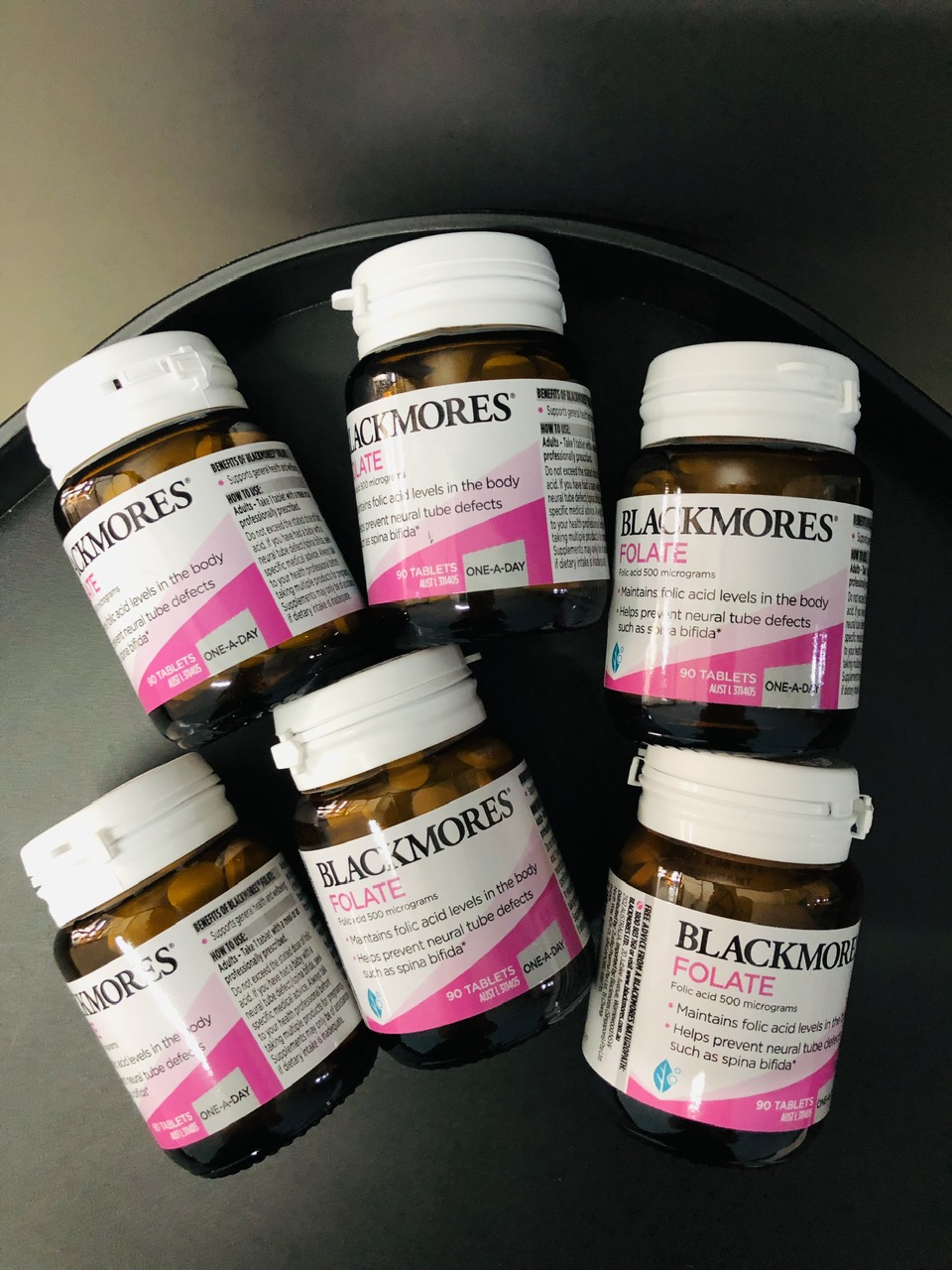 Blackmores Folate 500mcg bổ sung axit folic, giúp ngăn ngừa các khuyết tật thai nhi 90v (08/27)