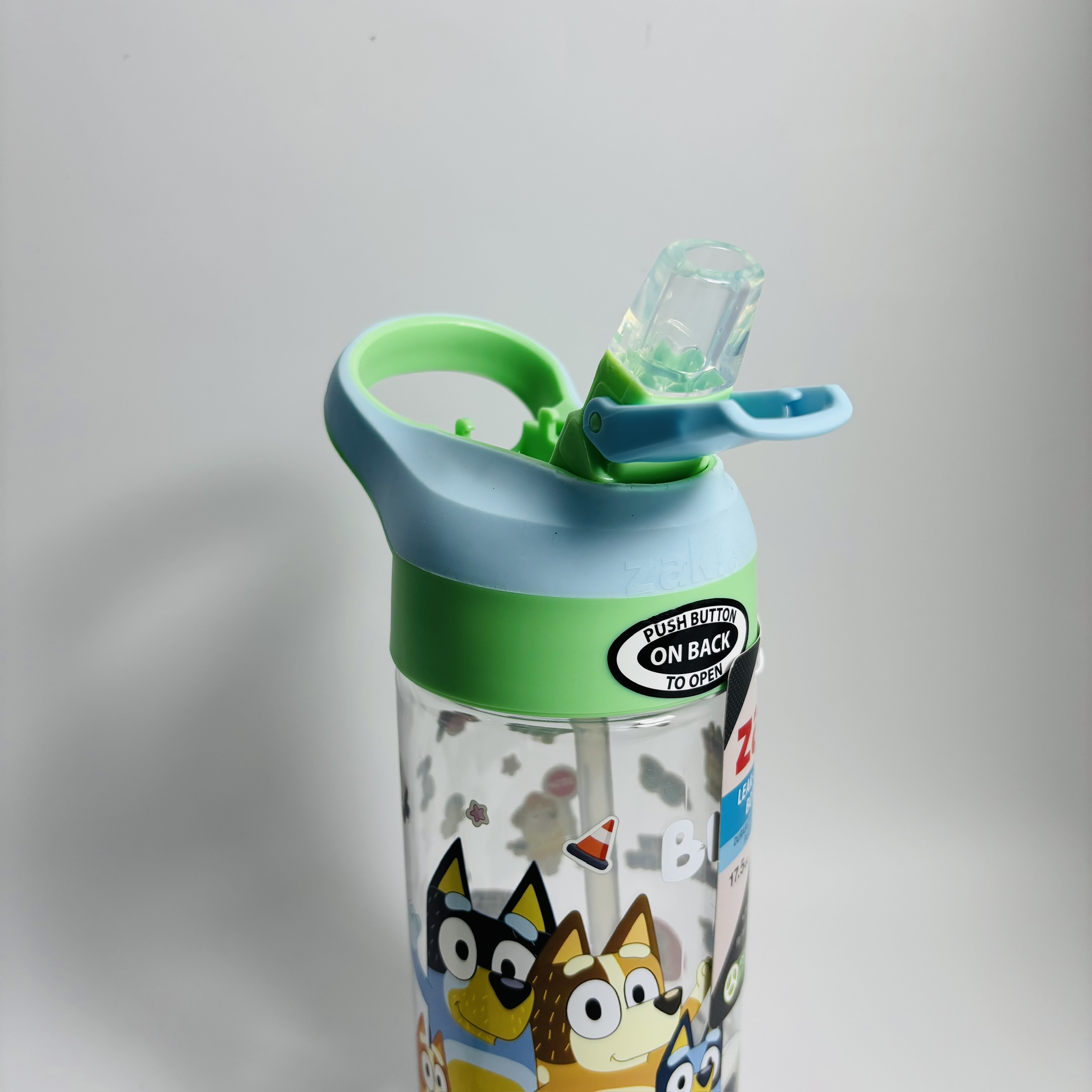 Zak Bluey Kids Water Bottle bình nước trẻ em quai xách chống rò rỉ 517ml