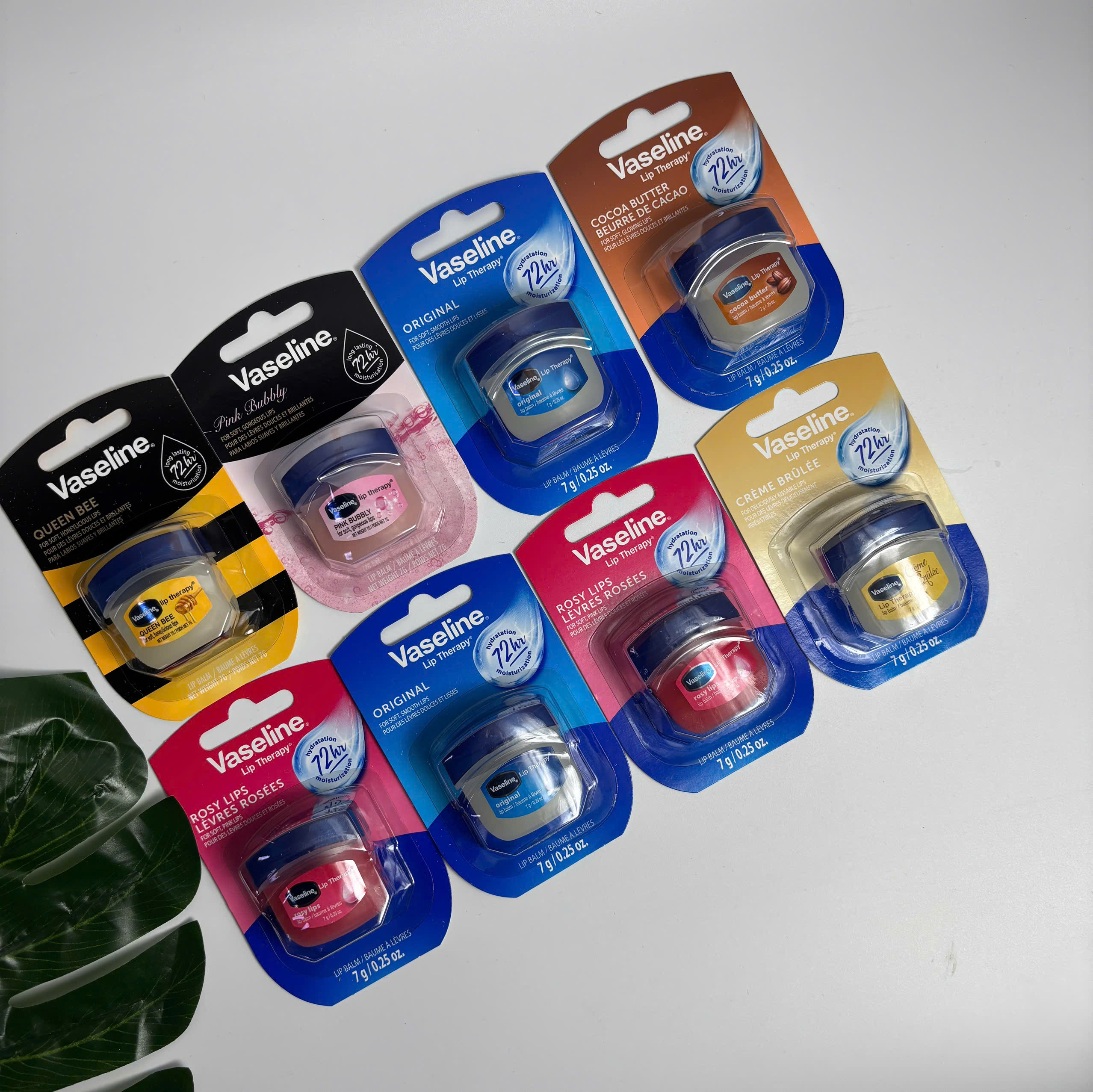 Vaseline Lip Therapy Cuties set dưỡng môi mini dưỡng ẩm làm mềm môi 8 x 7g